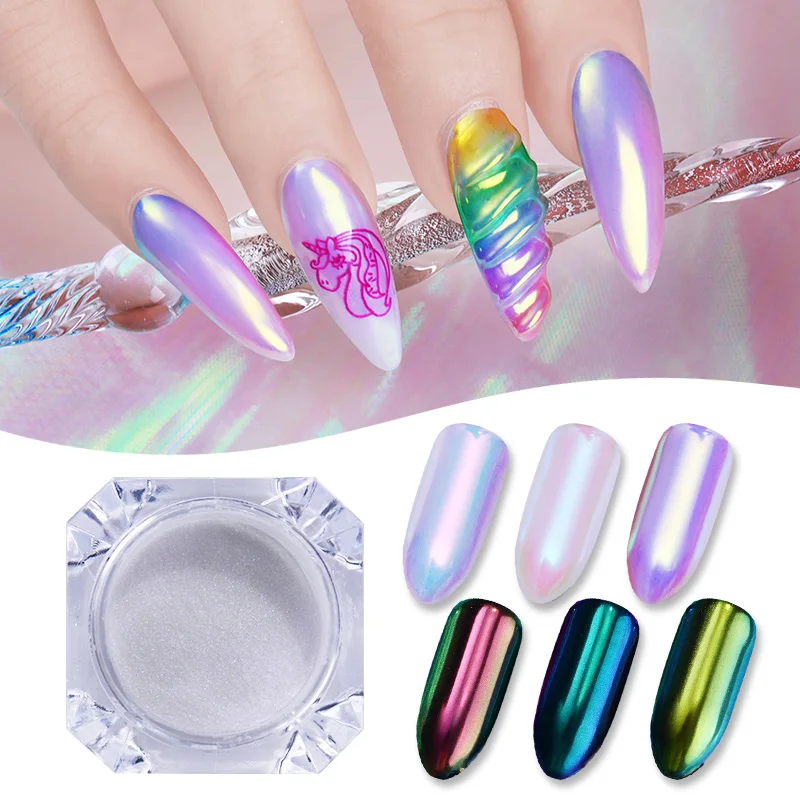 

NICOLE DIARY 0.5g Aurora Neon Powder Chameleon Nail Glitter Mirror Nail Art Dust Manicure Pigment
