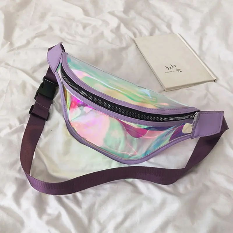1 шт., женская ПВХ голограмма, лазерная набедренная сумка, прозрачная сумка для телефона для девочек
