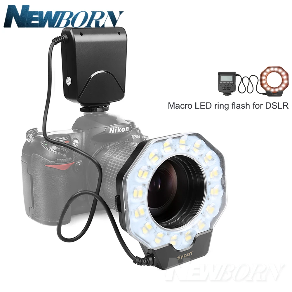 Macro LED Ring Flash Light for Canon 5D MarkIII 5D MarkII 650D/T4i 600D