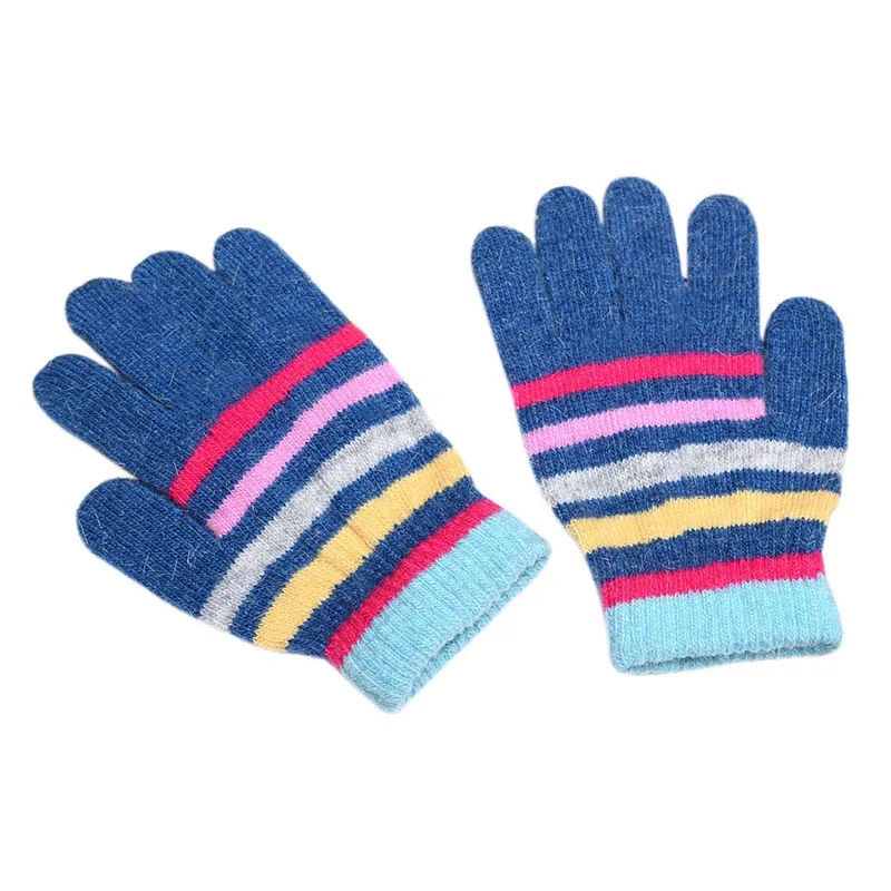 Kinder Fingerhandschuhe Gestrickt - Warm, Dehnbar Für 3-8 Jahre, Perfekt Für Winter