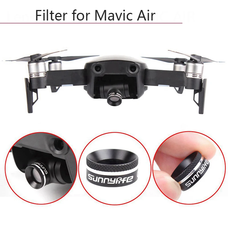 Черный карданный фильтр для объектива камеры DJI MAVIC AIR SunHood Protector MCUV CPL Крышка