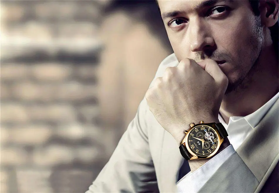 BINSSAW Мужские автоматические механические часы Tourbillon кожа Бизнес Мода Топ люксовый бренд золотые часы Relogio Masculino подарки