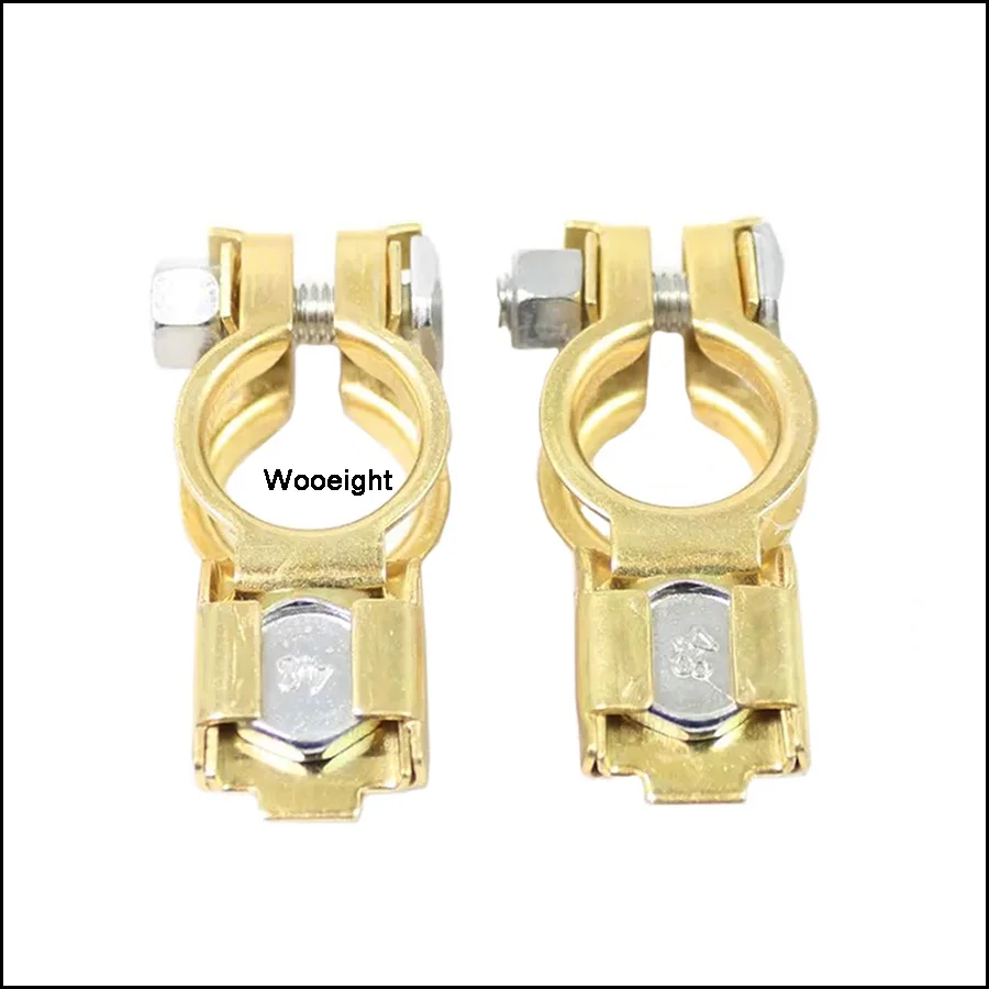 Wooeight 2Pcs Universal Car Battery Positive Negative Terminal Clamp Clips Protection Covers Connector For Benz BMW VW Honda (2)