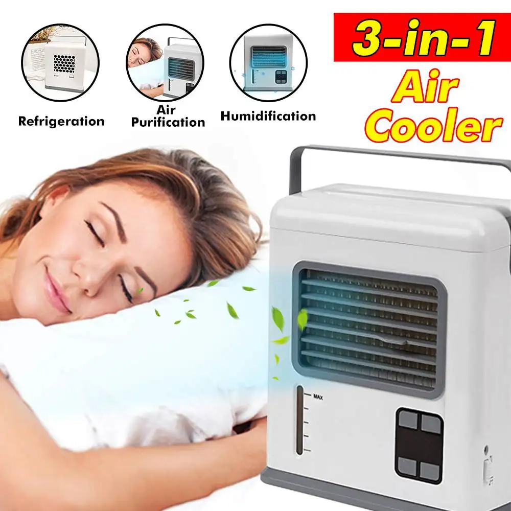 

NEW Mini Portable USB Air Conditioner Humidifier Purifier Desktop Air Cooling Fan Air Cooler Fan for Office Home