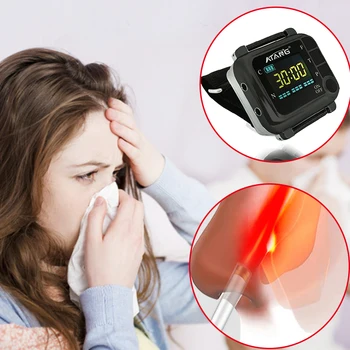 

2019 CE Approve Clinical Tested LLLT low level laser therapy wrist watch for Tinnitus Rhinitis Hypertension diabetes stroke Gift