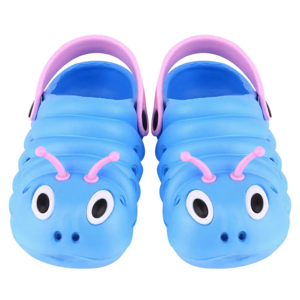 Детские сандалии летние Caterpillar Anmial мультфильм стиль детская пляжная обувь для от 0 до 6 месяцев младенцев - Цвет: Blue