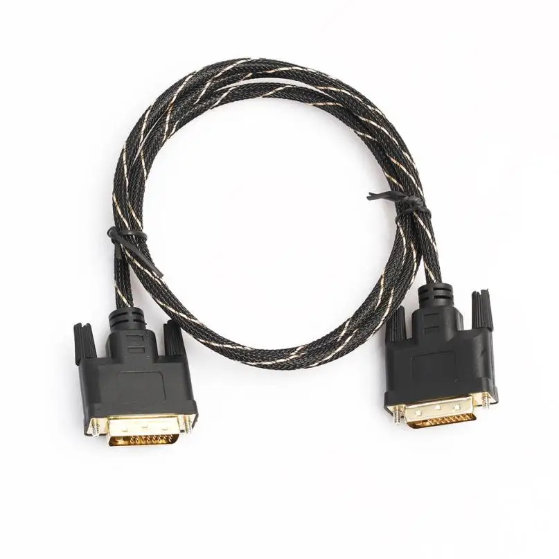 HL ЖК цифровой монитор DVI D к DVI-D Золото Мужской 24+ 1 Pin Dual Link ТВ кабель для TFT MAY15E22