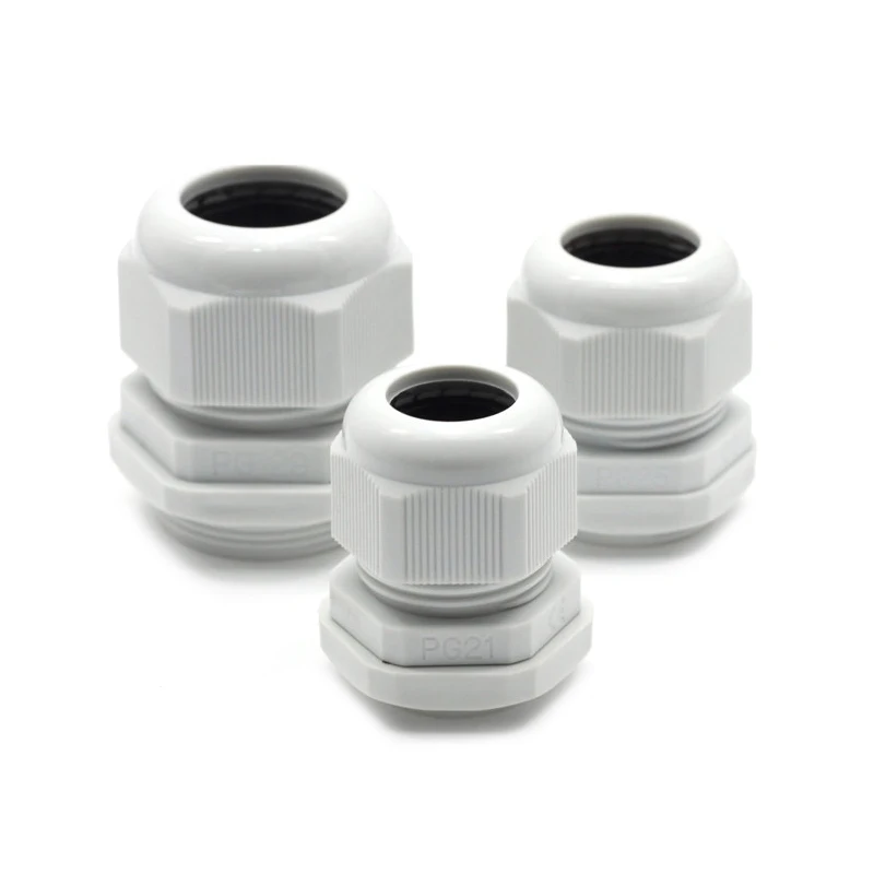 

shthde 100pcs/lot PG7 waterproof joint nylon Waterproof Cable Glands Joints PG7 PG11 PG13.5 PG16 PG19 PG21 PG25 PG29 PG36 PG42
