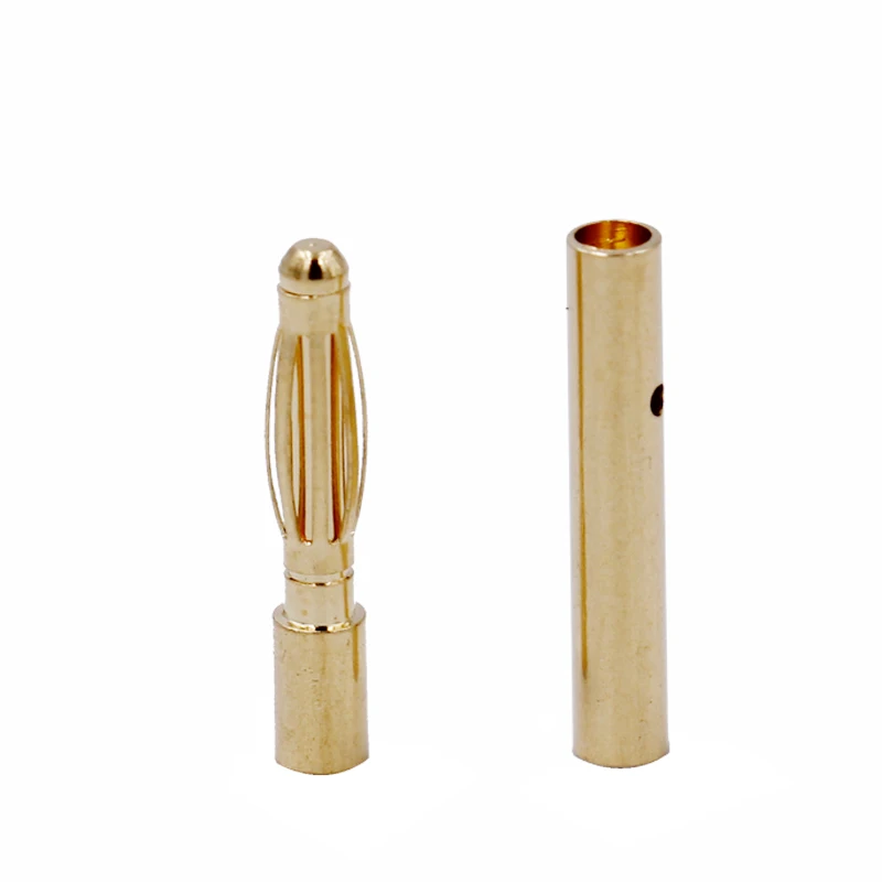 10pair/lot 2.0mm 2mm RC banana connector plug Gold Bullet Male Female for ESC Lipo RC battery 30% off 10pair/lot 2.0mm 2mm RC banana connector plug Gold Bullet Male Female for ESC Lipo RC battery 30% off