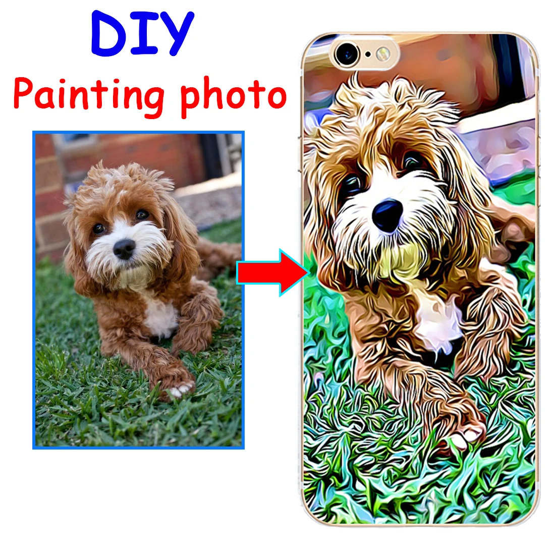 

DK Custom Painting style photo Print hard clear phone case cover for Samsung s8 s9plus S7e for iPhone 7 6s 8plus 5 X XS XR XSMAX