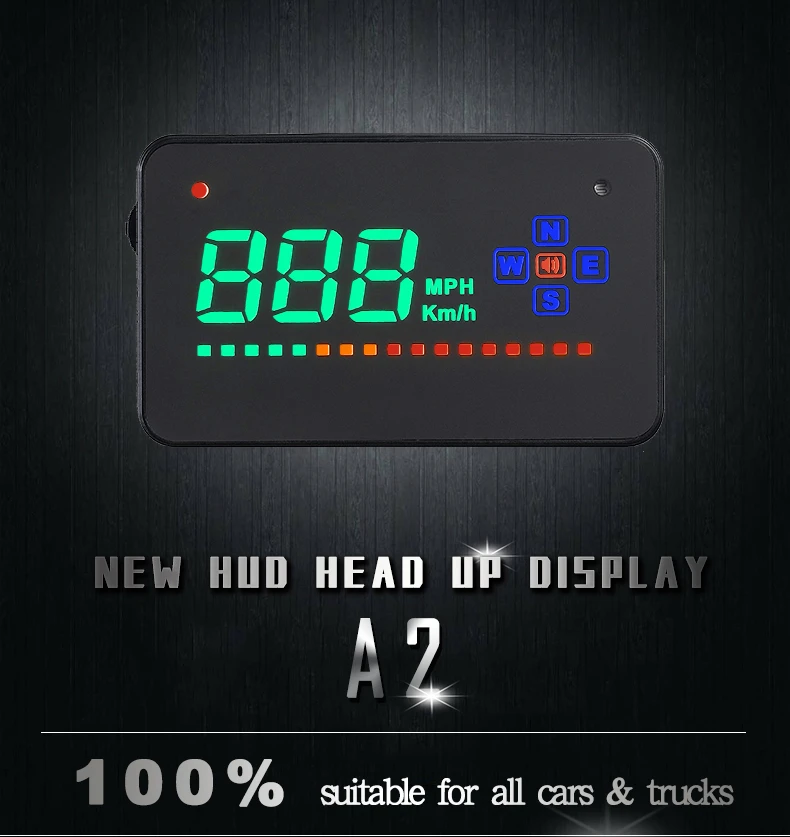 

Car HUD Compatible All Car Speed Projector GPS Digital Car Speedometer A2 Electronics Head Up Display Windshield Projector