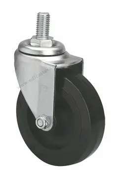 

2PCS EDL Machine Casters Wheels 4 Inch 100Kg Polyurethane PU Wheels Castor Thread Screw Brake Roller Industrial for trolley cart