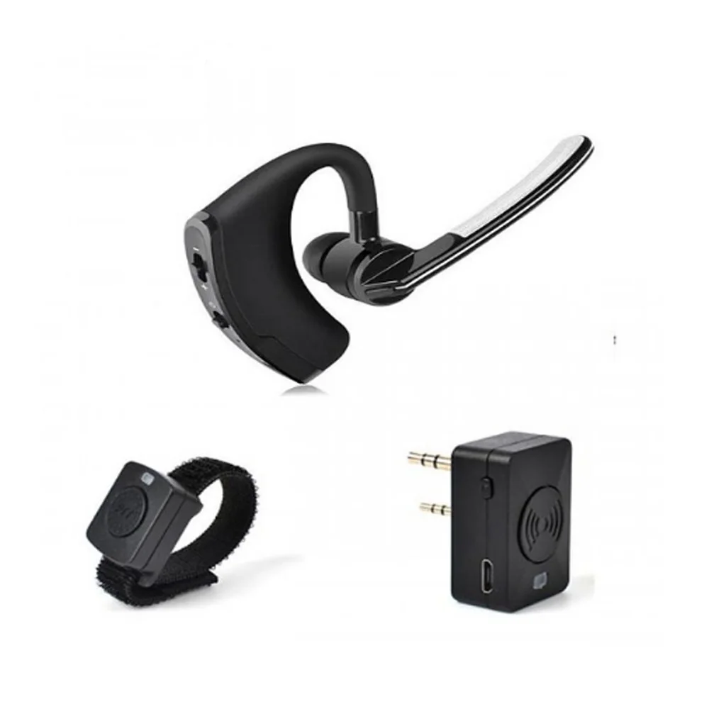 

Good Quality Newest Wireless Bluetooth Earpiece Handsfree with PPT& Dongle 5-10km K/M Plug for TYT/Baofeng/Kenwood Walkie Talkie