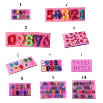 

Sugarcraft 1 piece Number silicone mold fondant mold cake decorating tools chocolate gumpaste mold