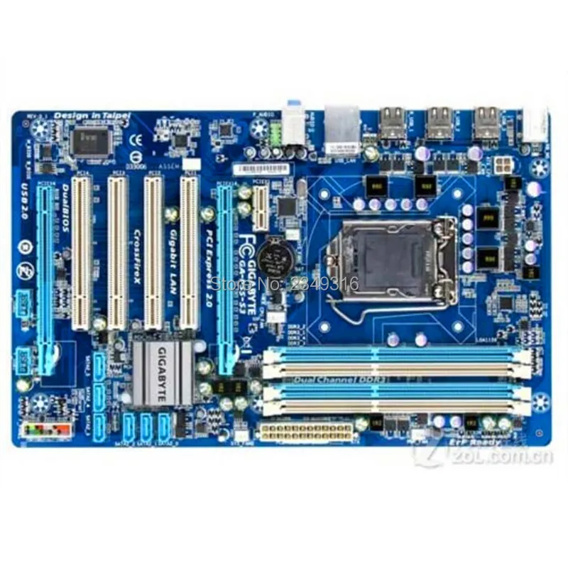

For Gigabyte GA-P55-S3 Original Used Desktop Motherboard P55-S3 H55 Socket LGA 1156 DDR3 ATX On Sale