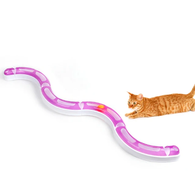 New adjustable Pet Cat Toy Track Ball free Combination Interactive Cat Track Ball
