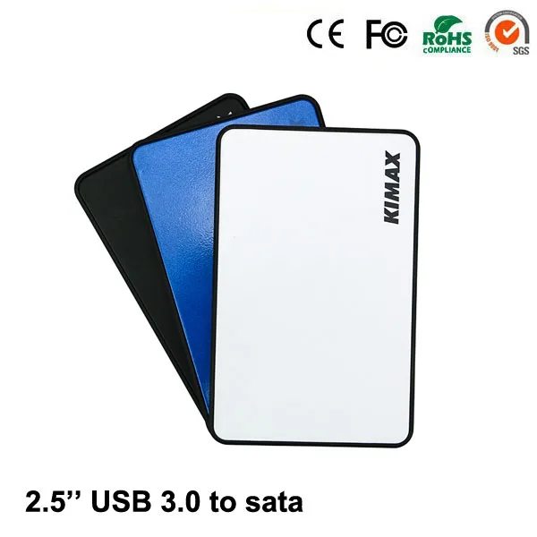 2015 new design Hdd case Plastic black white blue micro mini USB 3 0 to 2 2