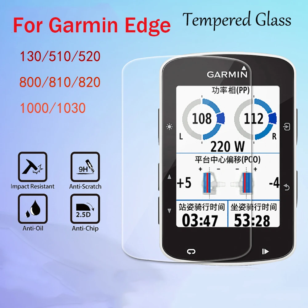 

5 Pcs/Lot Tempered Glass Screen Protector Film for Garmin Edge 130/510/520/800/810/820/1000/1030Protective Film Explosion Proof