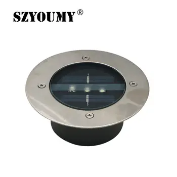 

SZYOUMY Solar LED Underground Lights LED Deck Light Garden Outdoor Lighting Landscape Lawn Lamp Solar 3 LED Floor Light