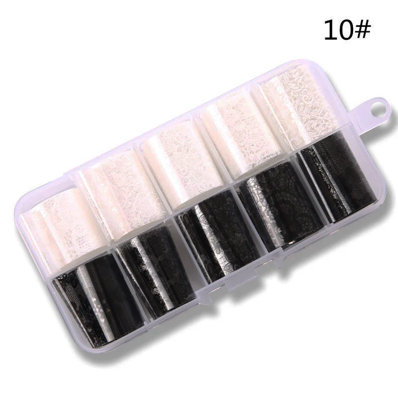 Decorações da Arte para Unhas Caixa Lote Folha Unha Gradiente Starry Sky Projeto Transferência Foil Sticker Manicure 13 - 11 Adesivos e decalques