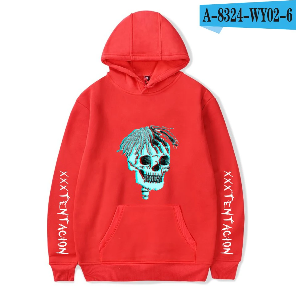 red Новинка, XXTentacion толстовки для мужчин и женщин, модные толстовки с принтом xxxtentacion, мужские толстовки Harajuku, хип-хоп толстовки, топы - Цвет: red