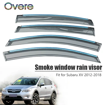 comprar Overe 4 Pçs/1 Conjunto Janela De Fumaça Chuva Viseira Para Subaru Xv 2012 2013 2014 2015 2016 2017 2018 Abs Toldos Abrigos Guarda Acessórios