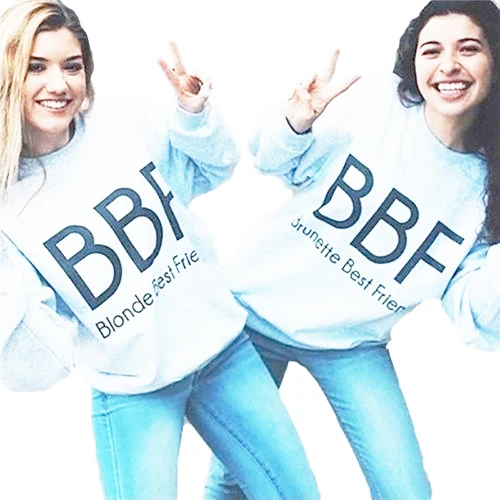 brunette best friend sweatshirt