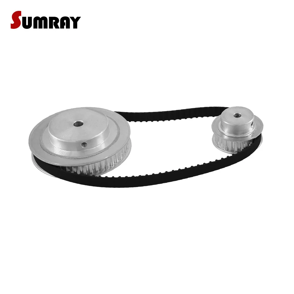 

Reduction 1:2 XL Timing Pulley Belt Kit XL 25T 50T 100mm Center Distance Gear Pulley Wheel Set 156XL Rubber Belt for 3D Printer