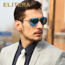 ELITERA брендовые Новые солнцезащитные очки для мужчин дизайнерские Поляризованные Вождения Солнцезащитные очки Пружинистые дужки солнцезащитные очки мужские очки
