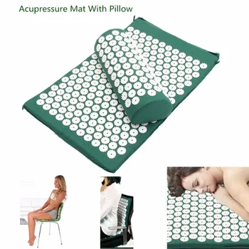 

Acupressure Mat Massager Relieve Body Stress Pain Mat Spike Acupuncture Massage Cushion with Pillow Set Massage and Relaxion