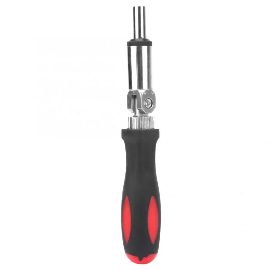 Multifunction Adjustable 180 degree Rotating CW/CCW Steel Magnetic Ratchet Screwdriver bit Tools set