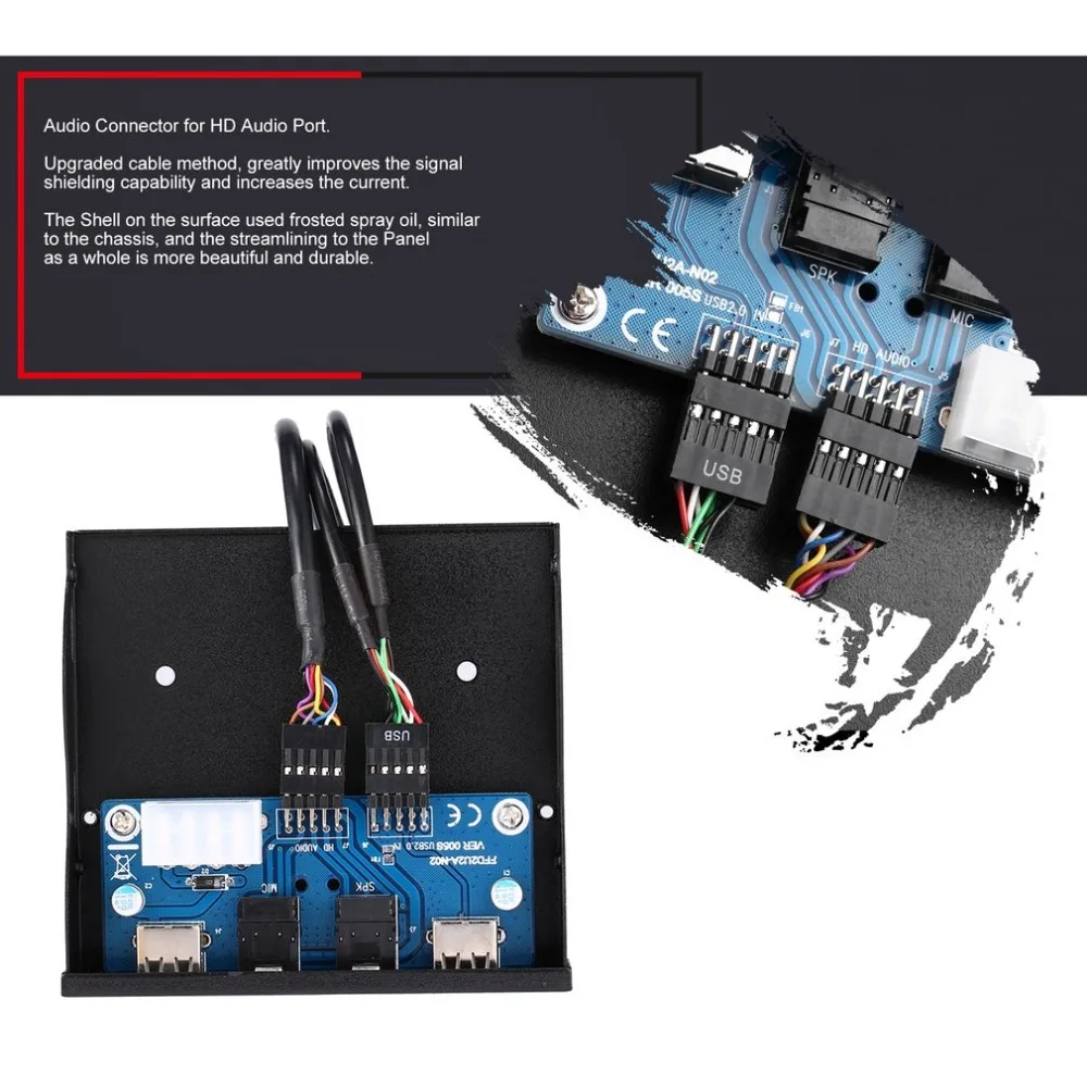 جديد 3.5 بوصة usb 2.0 ميناء hub + hd الصوت الناتج مرنة توسيع جبهة لوحة بالجملة جديد 3.5 بوصة usb 2.0 ميناء hub + hd الصوت الناتج مرنة توسيع جبهة لوحة بالجملة