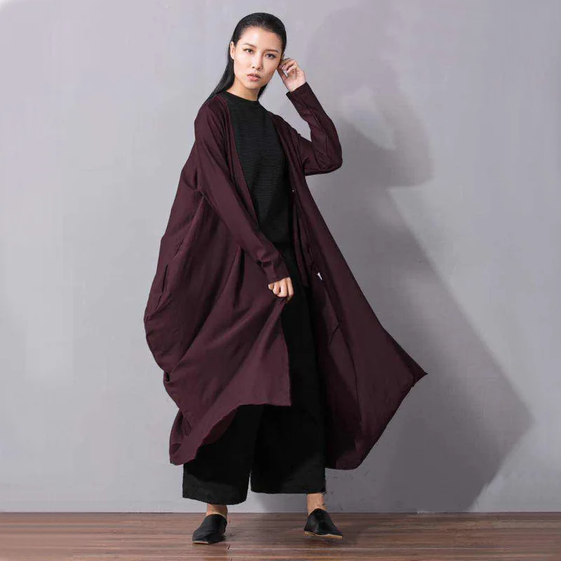 Asymétrique Lc063 Printemps violet Femmes Mode Longueur Lâche Stith Manteau Taille Black Longue Haute Grande eam Irrégulière Nouvelles Qualité 2019 Ouvert De wqtUx0S