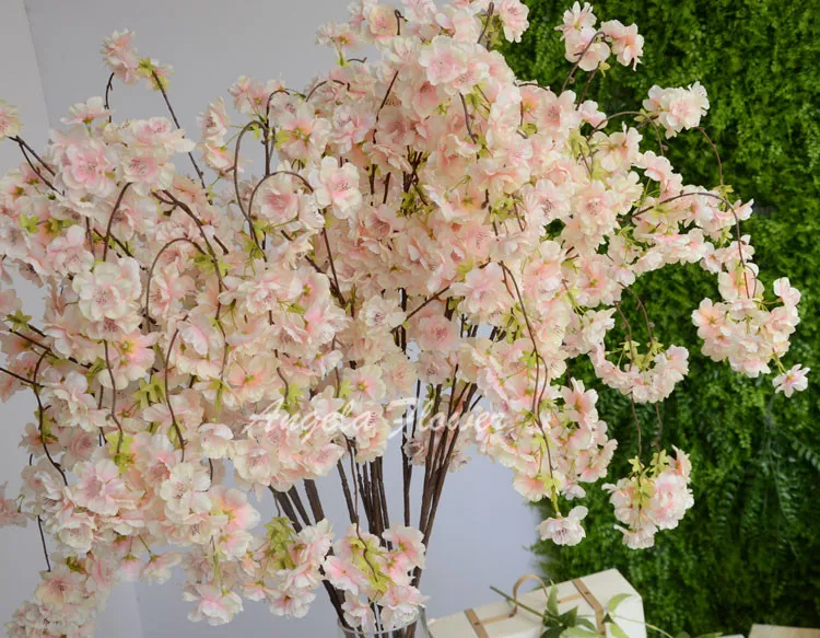 Big136cm artificial cherry blossom vines oriental home wedding garden party shop Decor Chriatmas luxurious cherry fake flores