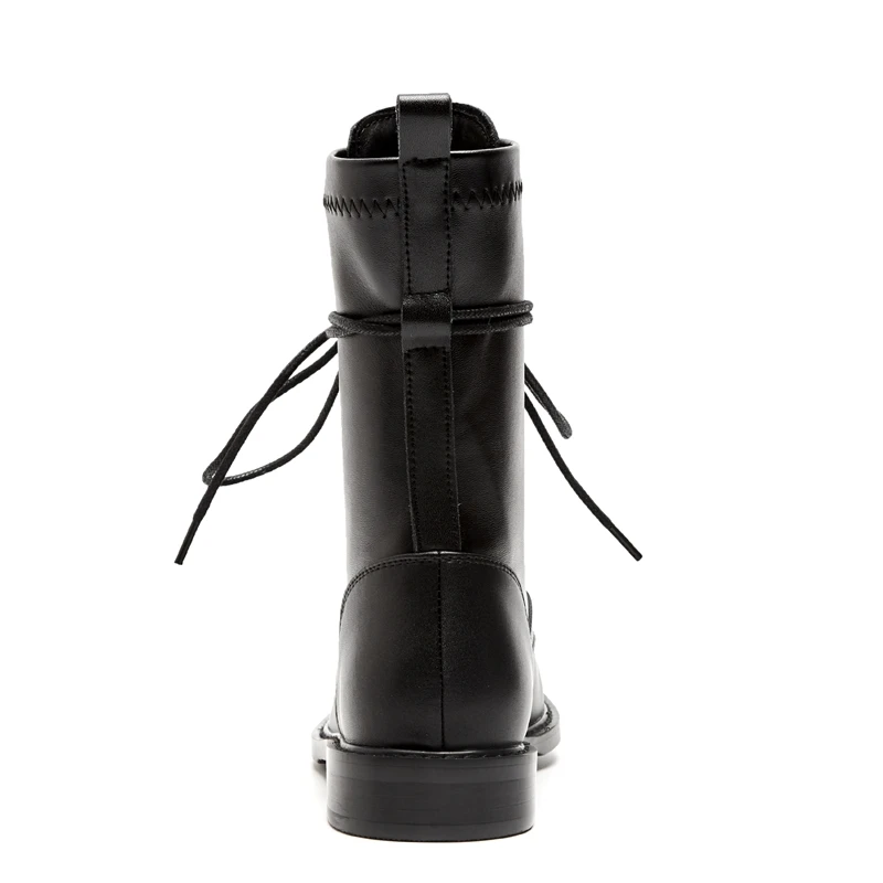 Cr1755 Encaje 39 Mujeres Banda Vaca Bolso Otoño Botas Estrecha A Zapatos Tamaño Black Mujer Básicas Cuero Invierno Tobillo 34 Enmayer E De UqwRYw