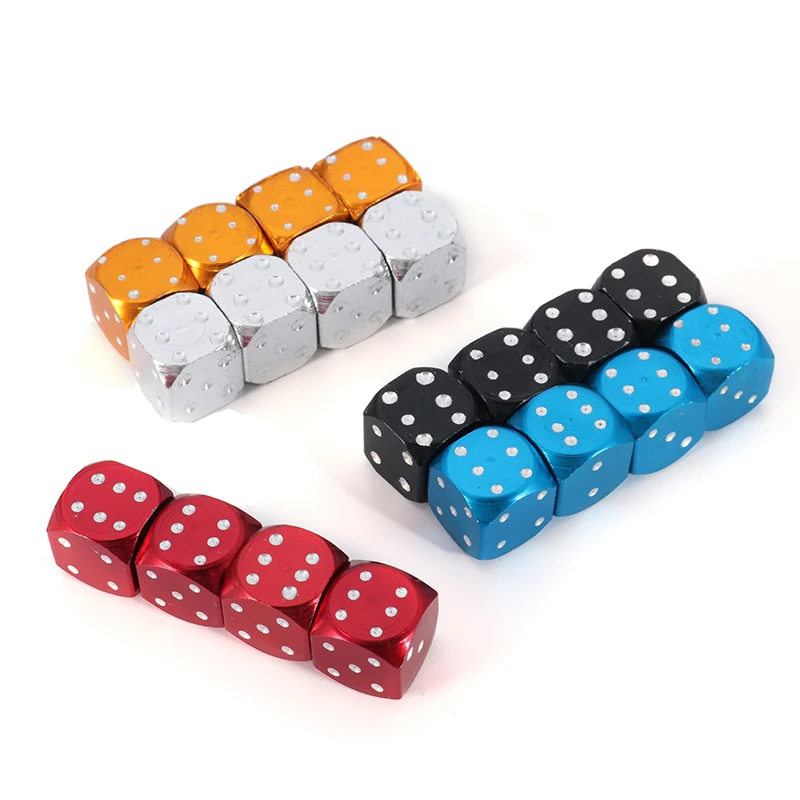 

4PCS 3D Dice Shaped Car styling Tire Wheel Tire Caps Tire Valve Cap For Mercedes /BMW /AUDI/VW/Ford