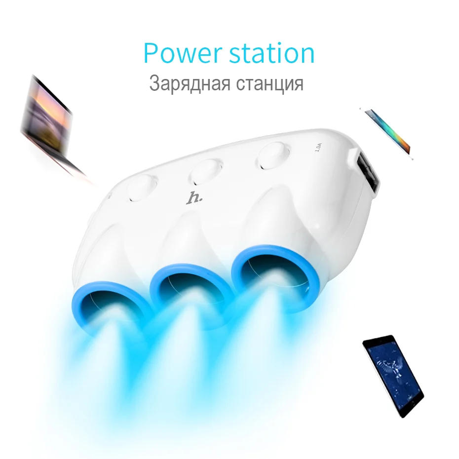 HOCO ثلاثة في واحد شاحن سيارة مزدوجة USB ميناء المزدوج ل فون باد سامسونج Xiaomi الهاتف المحملة محول 2 USB 3.1A سيارة-شاحن