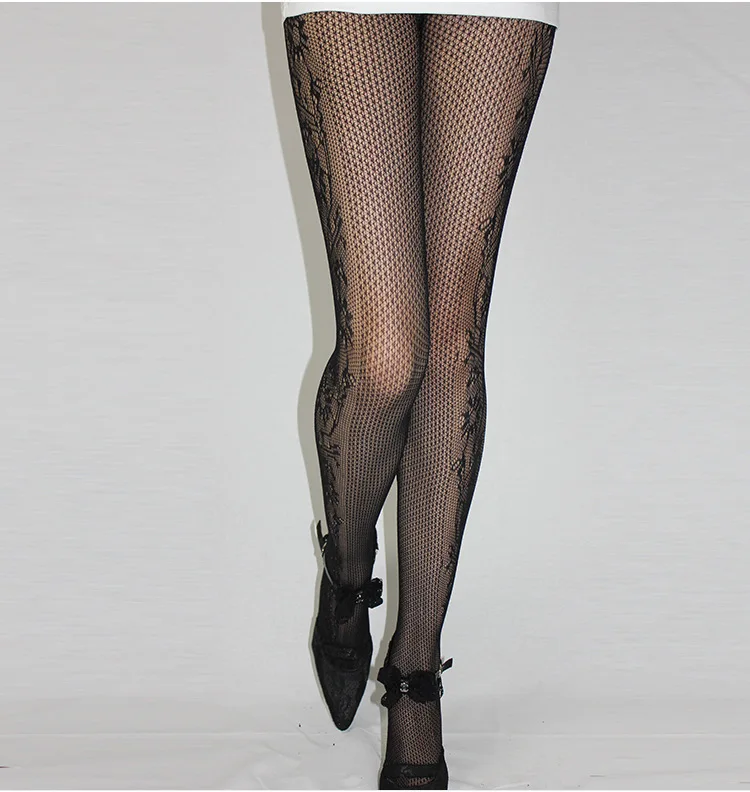 Модная женская обувь; эластичная Женская обувь в сеточку, чулки, черный из жаккардовой ткани, чулки, колготки обтягивающие череп женщина 1 шт. dww37