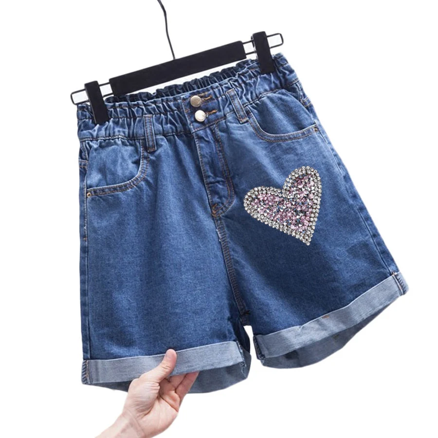 8 Colors Heart Patch Clothes With Rhinestone Washable Patch For Hats Diy Garment Apparel Accessories Patches Bag Sticker01 (2)