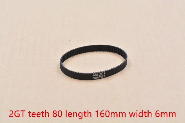 Modest 3d printer belt closed loop rubber 2GT timing  teeth 80 length 160mm width 6mm 160-2GT-6 1pcs 