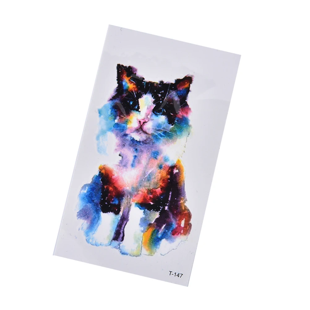 Hot Sale 1pc Cute Cat Design Waterproof Temporary Fake Face Make Up Masquerade Tattoo Stickers Body Art Tools