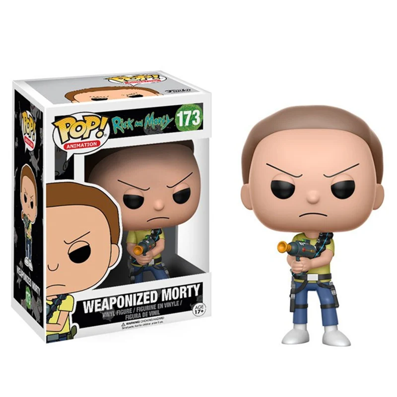 

FUNKO POP New Arrival Rick and Morty Weaponized Morty 173 # Vinyl Action Figures Collectible Model Toys Children Birthday Gifts
