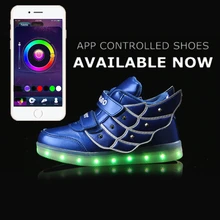 APP control high top LED font b Shoes b font font b Light b font Up