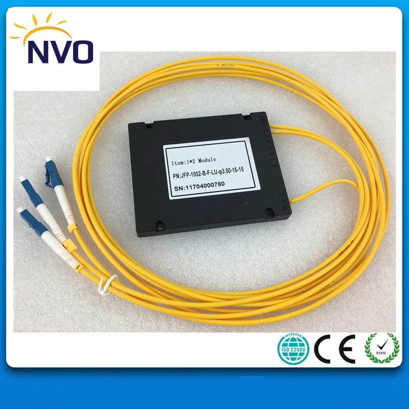 

GEPON FTTH 1X 2 LC/UPC PLC Fiber Optical Splitter Cassette Type,3.0MM,1M,PLC Fiber Module