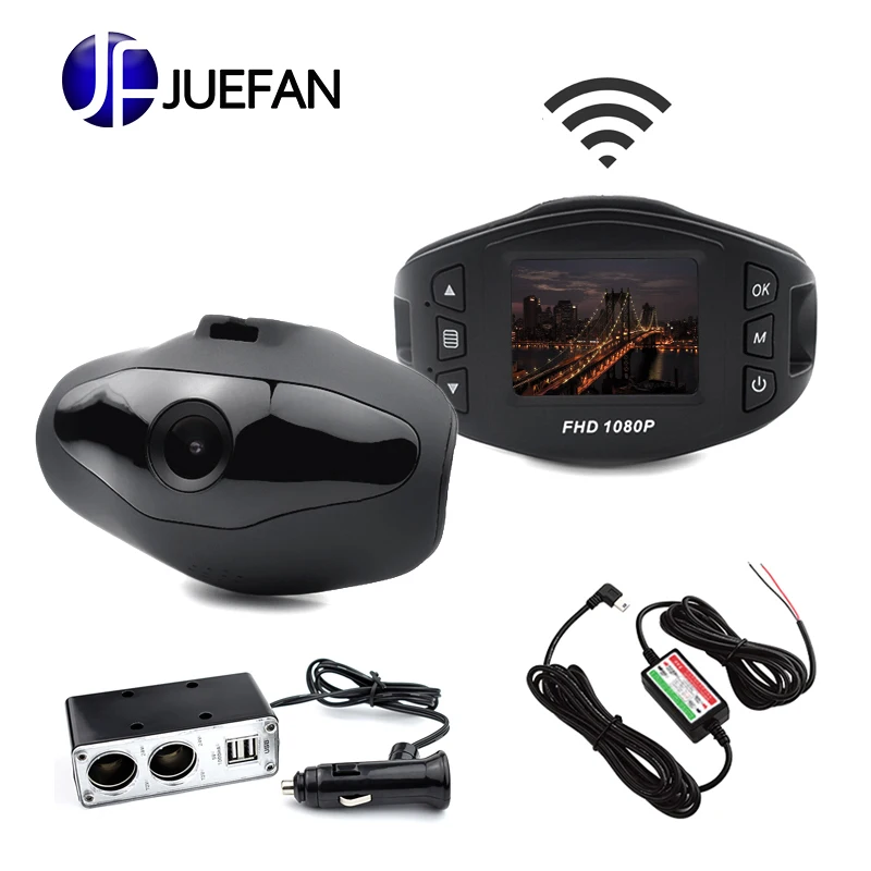 Горячая Распродажа JUEFAN Y1 видеорегистратор Novatek 96658 Автомобильный Full HD 1080P WIFI
