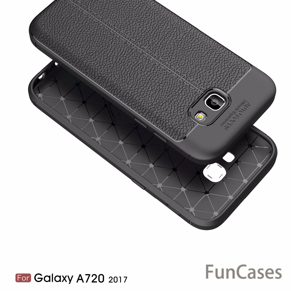 Для samsung A7 2017 чехол роскошный кожаный TPU силиконовый для телефона Galaxy A720 A720F задняя