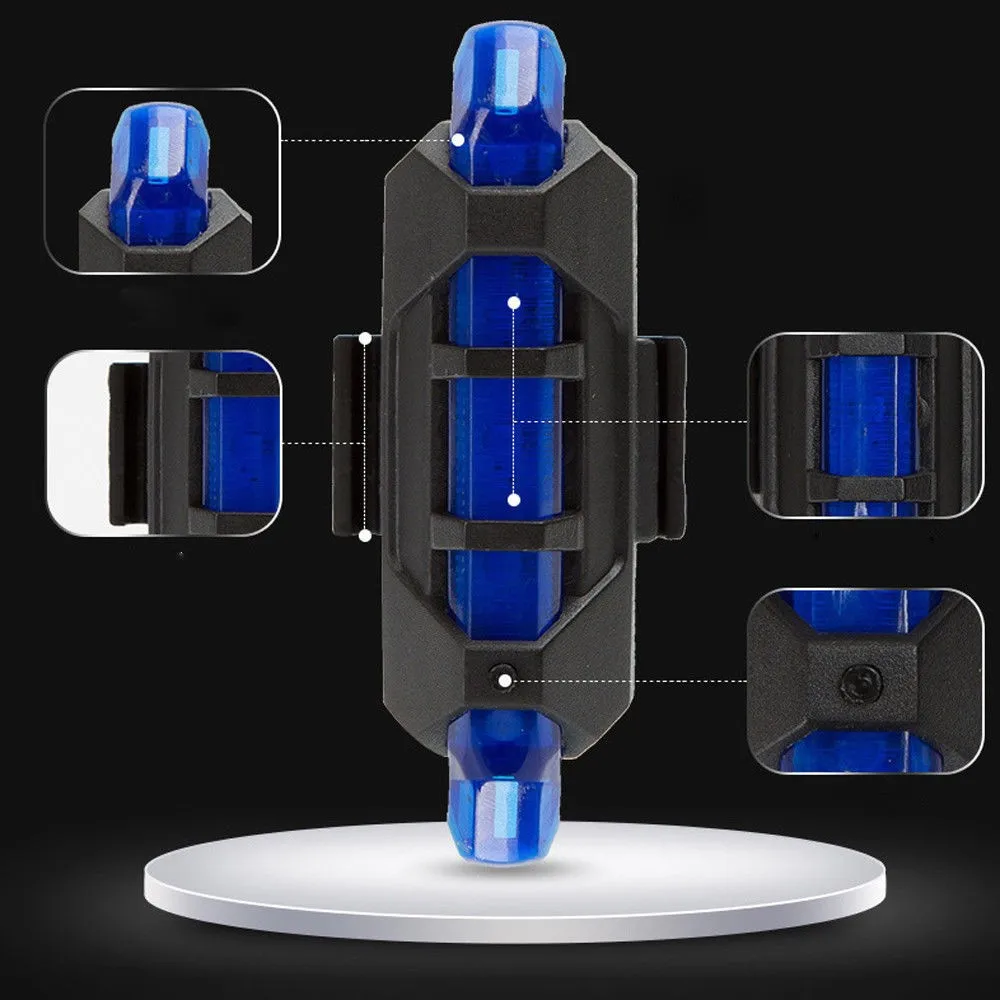 Горячая Распродажа, велосипедный 5 светодиодный USB Перезаряжаемый велосипедный светильник, велосипедный Предупреждение ющий светильник, Задний защитный для велосипедных аксессуаров 30