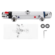 Современный хромированный термостатический смеситель с лампой смеситель для душа бар Замена клапана выход дома аксессуары для ванной комнаты