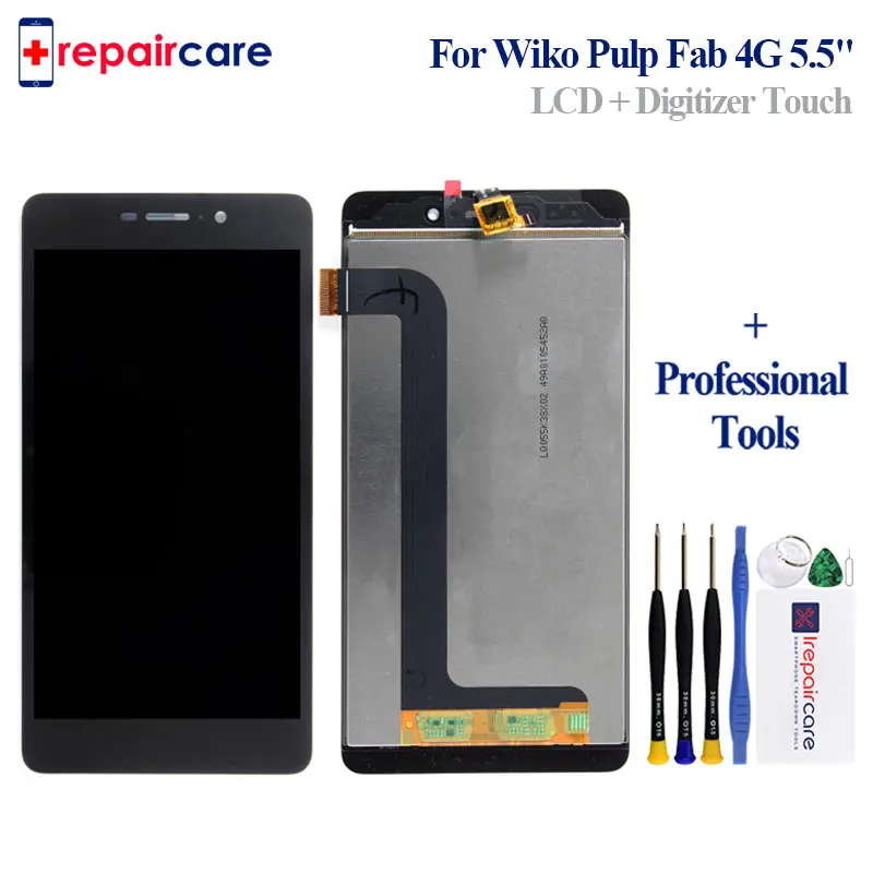 Для Wiko pulp fab 4G ЖК-дисплей сенсорный дигитайзер сборка дигитайзер для Wiko pulp fab 4G дисплей ЖК-экран