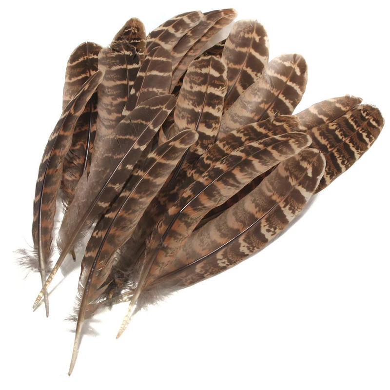 JX-LCLYL 50pcs/set 10-15cm Natural Hen Pheasant Tail Feathers Wedding Party Millinery Craft DIY Decor